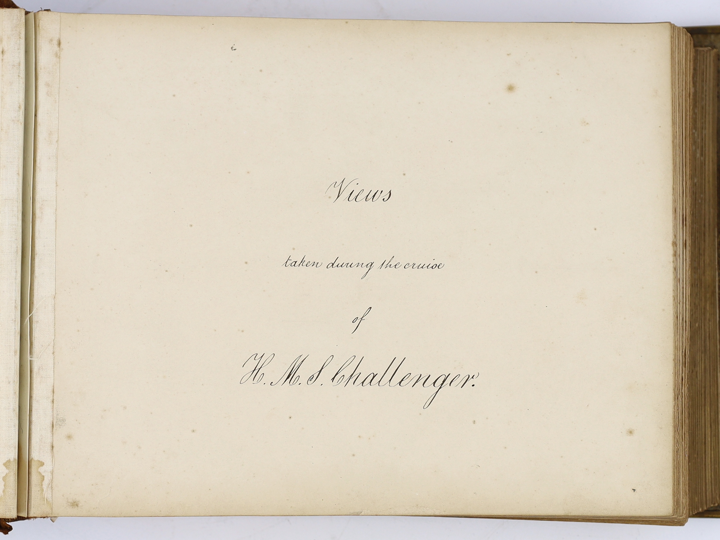 An album of photographs and ephemera relating the 1872-76 Royal Society Scientific Voyage, circa 1876, Provenance: Sotheby’s Groombridge Place sale, 15th and 16th September, 1992